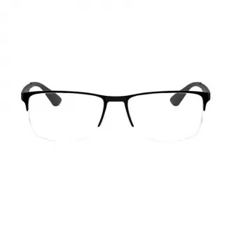 Óculos de Grau Fio de Nylon+Retangular Ray-Ban 0RX6335 2503 56 RGD.MTL Preto