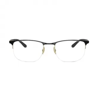 Óculos de Grau Fio de Nylon+Retangular Ray-Ban 0RX6513 2890 55 RGD.MTL Preto+Dourado