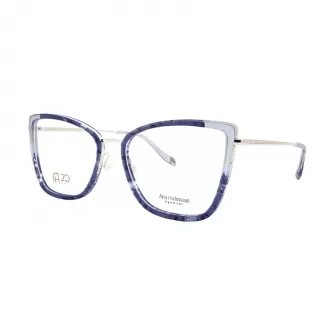 Óculos de Grau Gatinho Ana Hickmann 20 Anos Ah60013-g23 Glam RMD.MTL Azul+Dourado - Feminino