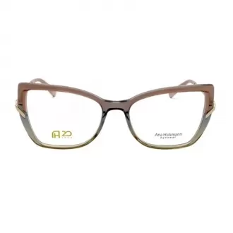 Óculos de Grau Gatinho Ana Hickmann Ah60037-G01 RGD.MTL Marrom+Dourado - Feminino