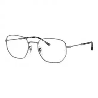 Óculos de Grau Parafusado+Retangular Ray-Ban 0RX6496L 2502 53 RMD.MTL Grafite