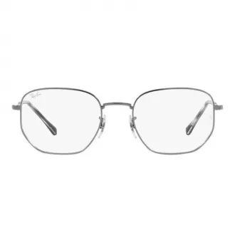 Óculos de Grau Parafusado+Retangular Ray-Ban 0RX6496L 2502 53 RMD.MTL Grafite