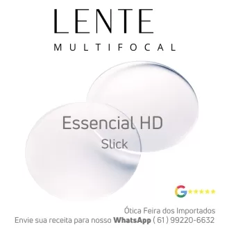 Par de Lentes Multifocal Digital em Dobro Essencial HD Slick
